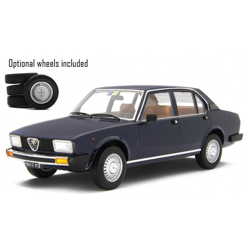 SCALE MODEL COMPATIBLE WITH ALFA ROMEO ALFETTA 2.0 L 1978 BLUE 1:18 LAUDO RACING LM154B