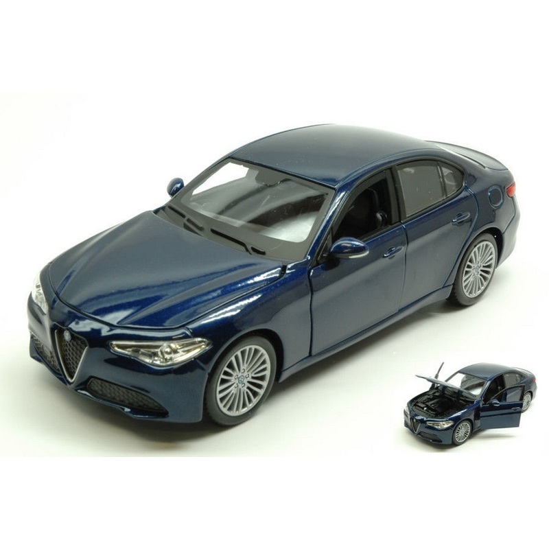 SCALE MODEL COMPATIBLE WITH ALFA ROMEO GIULIA 2016 BLUE 1:24 BURAGO BU21080BL