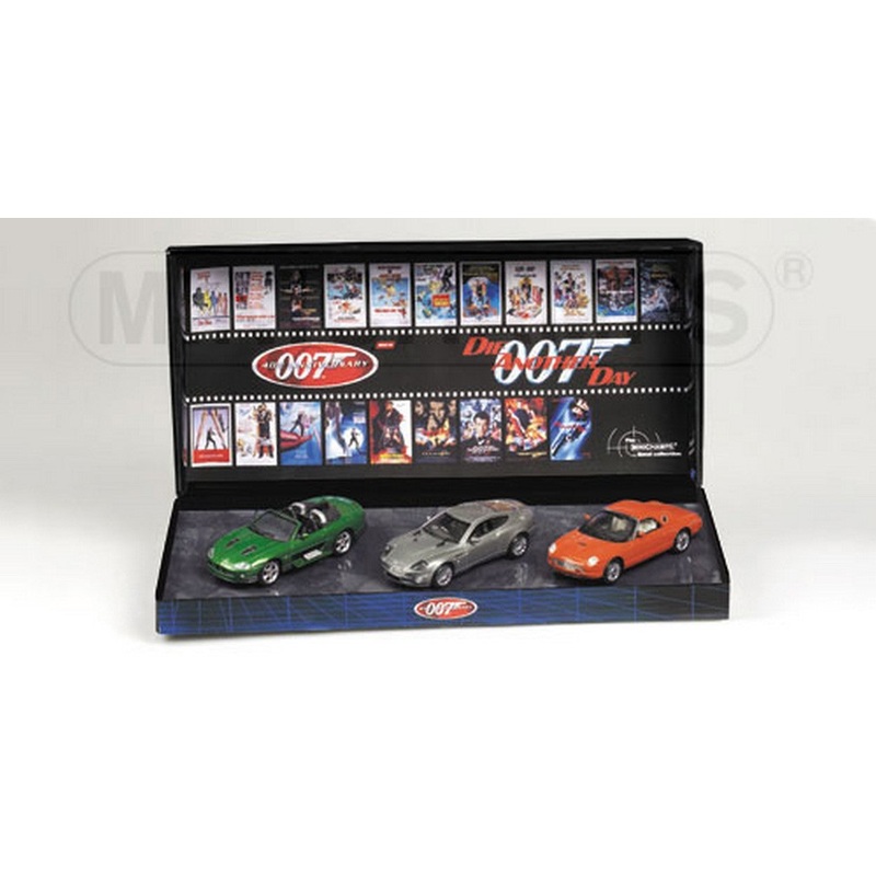 SCALE MODEL COMPATIBLE WITH ASTON MARTIN V12/FORD THUNDERBIRD/JAGUAR XKR J.BOND SET 3 PCS 1:43 MINICHAMPS PM402041202