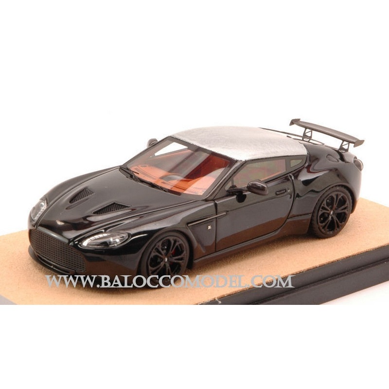 SCALE MODEL COMPATIBLE WITH ASTON MARTIN V12 ZAGATO 2012 BLACK W/ALUMINUM ROOF ED.LIM.PCS 10 1:43 TECNOMODEL TMDMI52AQ