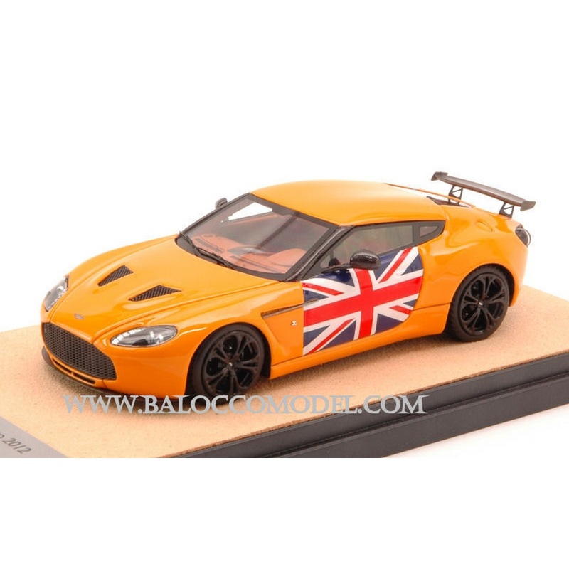 SCALE MODEL COMPATIBLE WITH ASTON MARTIN V12 ZAGATO 2012 GLOSS ORANGE W/ENGLISH ED.LIM.PCS 10 1:43 TECNOMODEL TMDMI52AM