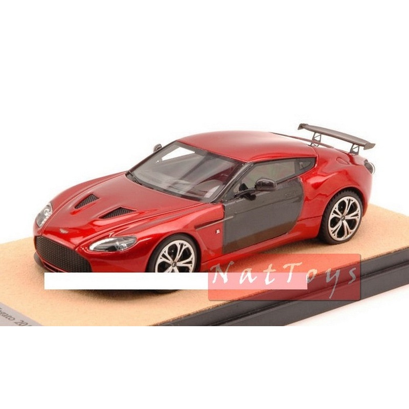 SCALE MODEL COMPATIBLE WITH ASTON MARTIN V12 ZAGATO 2012 METALLIC RED W/CARBON ED.LIM.PCS 10 1:43 TECNOMODEL TMDMI52AS