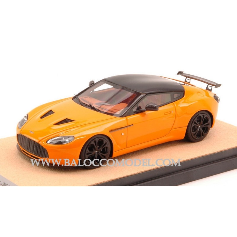 SCALE MODEL COMPATIBLE WITH ASTON MARTIN V12 ZAGATO 2012 ORANGE W/BLACK ROOF ED.LIM.PCS 10 1:43 TECNOMODEL TMDMI52AL
