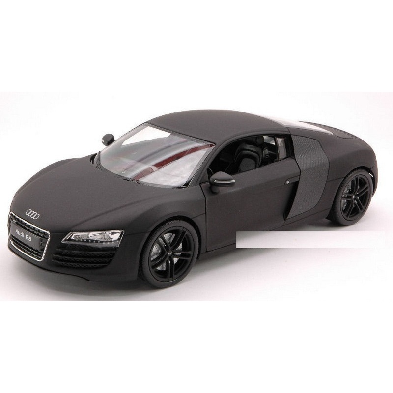 SCALE MODEL COMPATIBLE WITH AUDI R 8 2007 MATT BLACK 1:24 WELLY WE2348