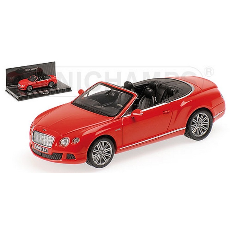 SCALE MODEL COMPATIBLE WITH BENTLEY CONTINENTAL GT SPEED CABRIO ST.JAMES 2012 RED 1:43 MINICHAMPS PM436139061