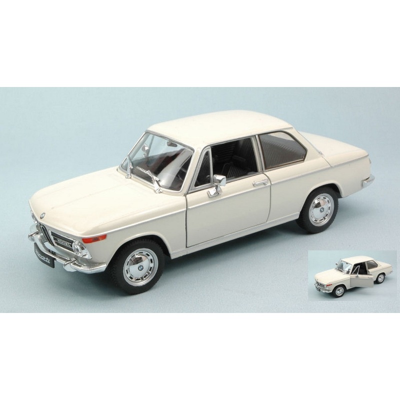 SCALE MODEL COMPATIBLE WITH BMW 2002 Ti 1972 WHITE 1:24 WELLY WE4053W