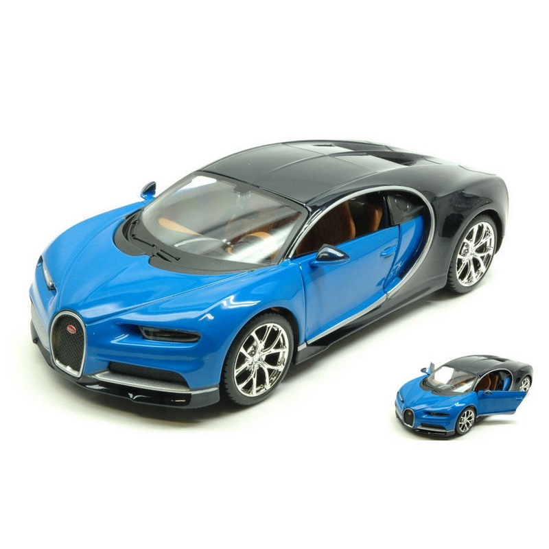 SCALE MODEL COMPATIBLE WITH BUGATTI CHIRON 2016 BLUE/BLACK 1:24 MAISTO MI31514BL