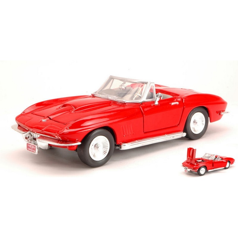 SCALE MODEL COMPATIBLE WITH CHEVROLET CORVETTE 1967 RED 1:24 MOTORMAX MTM73224R