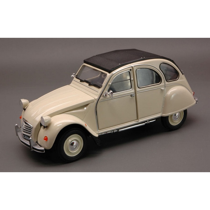 SCALE MODEL COMPATIBLE WITH CITROEN 2 CV 1982 CREAM 1:24 WELLY WE4009CR