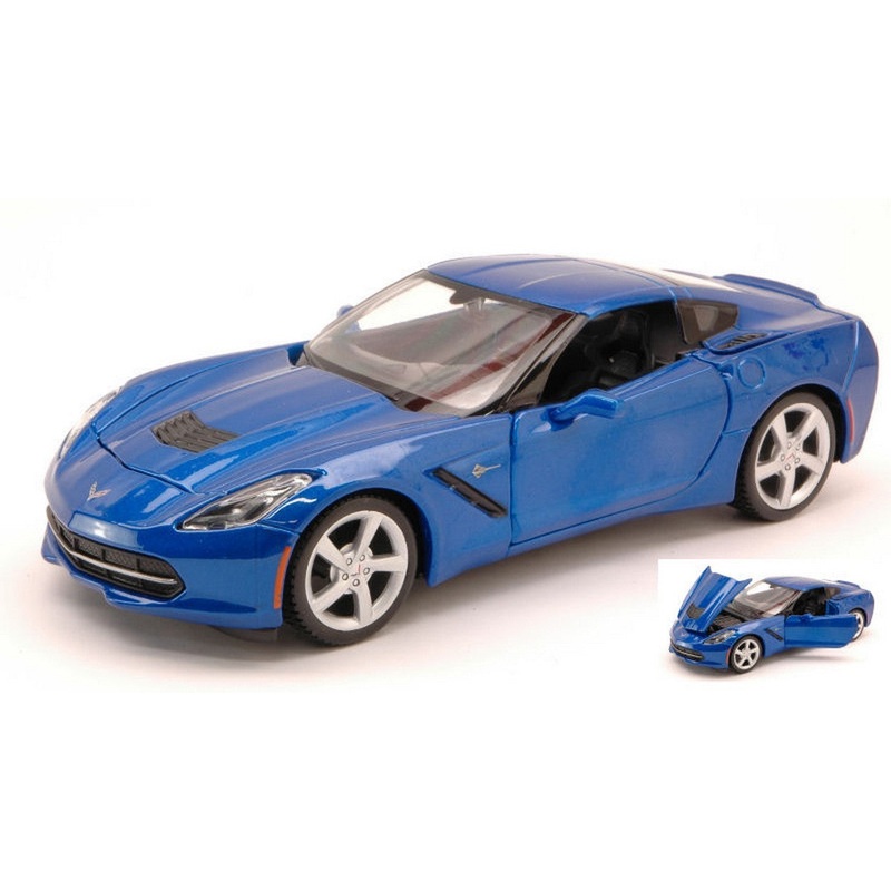 SCALE MODEL COMPATIBLE WITH CORVETTE STINGRAY 2014 BLUE 1:24 MAISTO MI31505