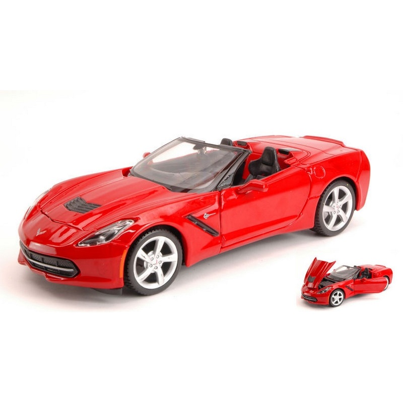 SCALE MODEL COMPATIBLE WITH CORVETTE STINGRAY COUPE 2014 RED 1:24 MAISTO MI31501R