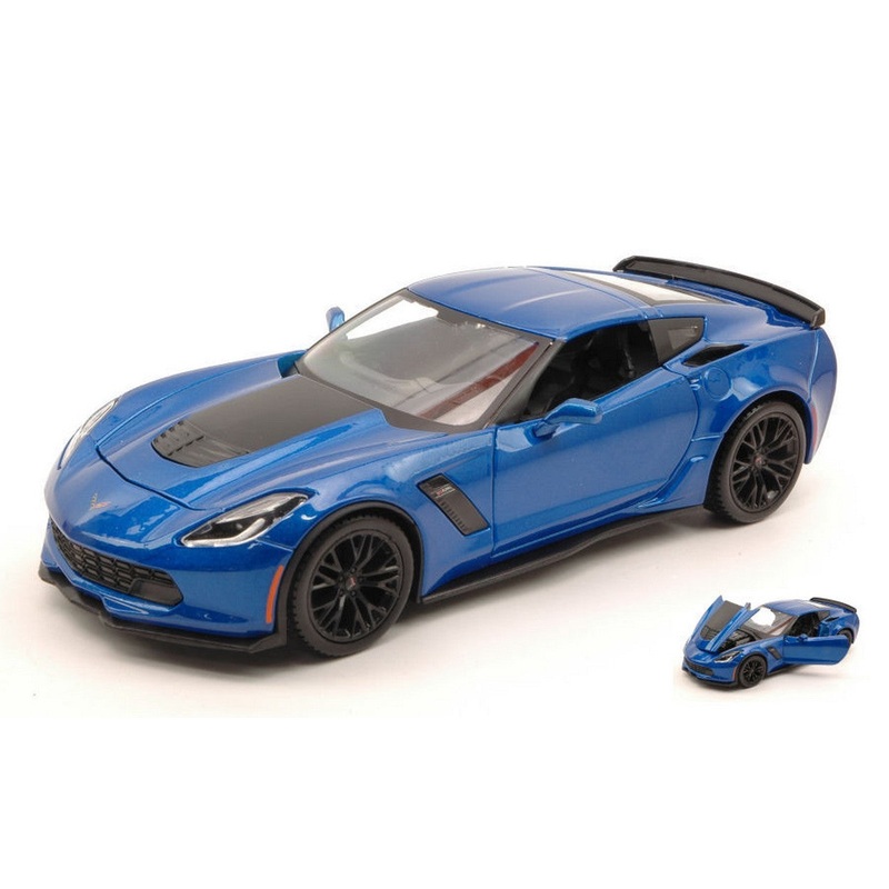 SCALE MODEL COMPATIBLE WITH CORVETTE Z06 2015 BLUE 1:24 MAISTO MI31133BL