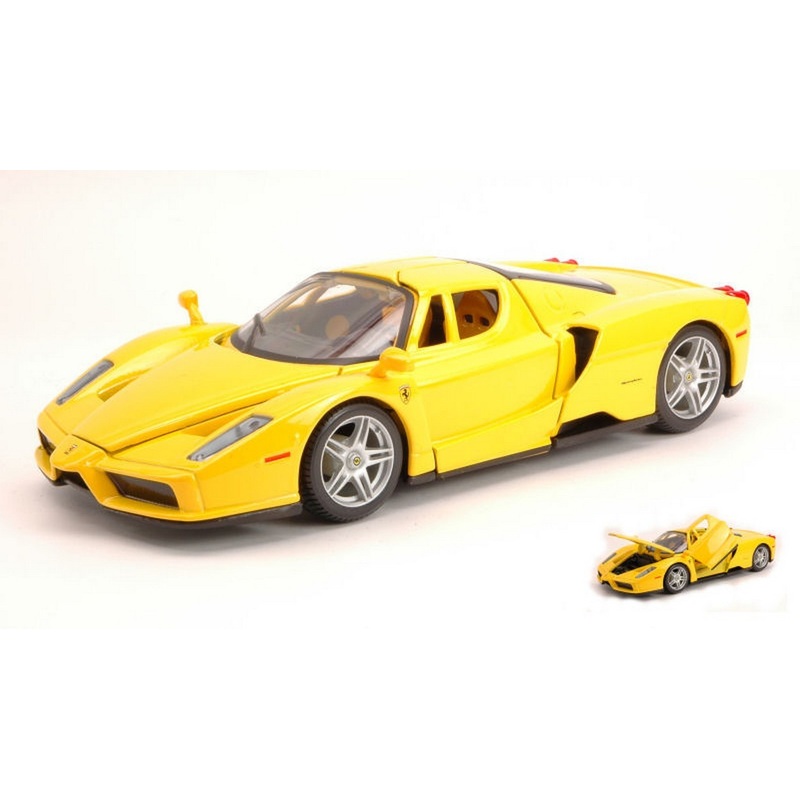 SCALE MODEL COMPATIBLE WITH FERRARI ENZO 2002 YELLOW 1:24 BURAGO BU26006Y