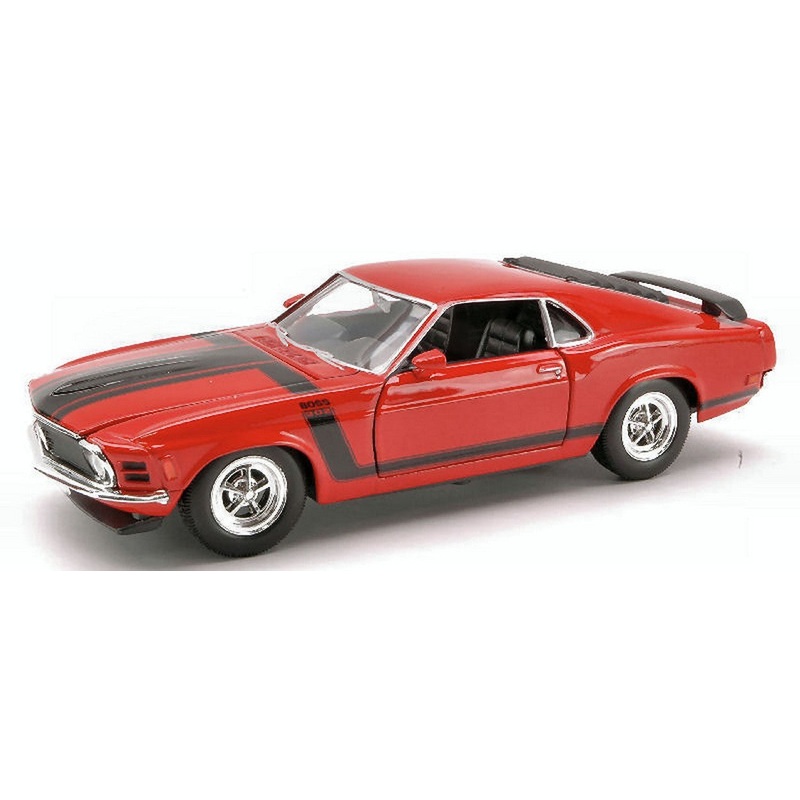 SCALE MODEL COMPATIBLE WITH FORD MUSTANG BOSS 302 1970 RED 1:24 WELLY WE2088R