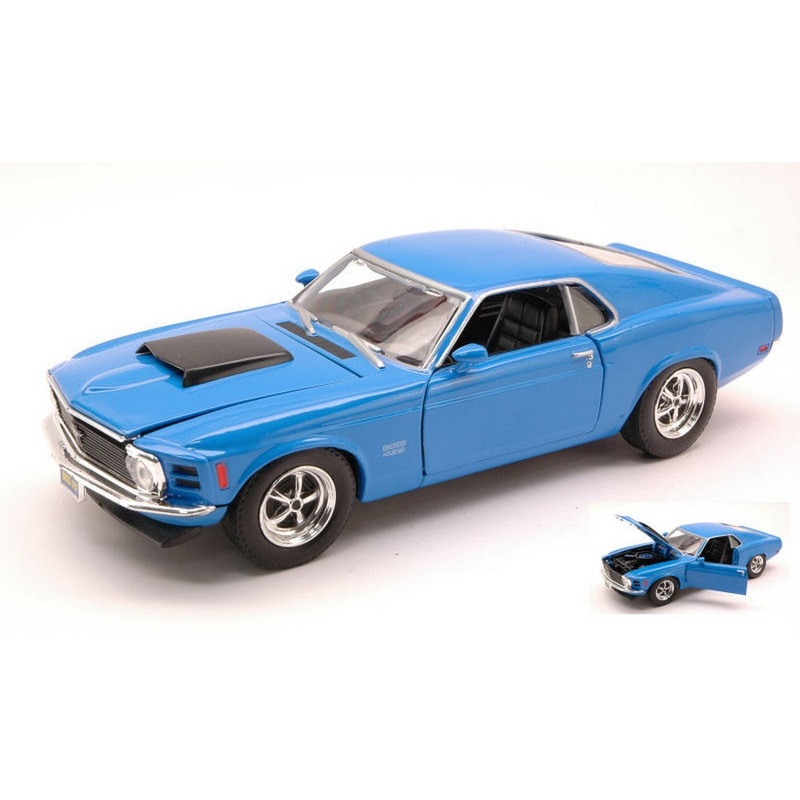 SCALE MODEL COMPATIBLE WITH FORD MUSTANG BOSS 429 1970 BLUE 1:24 MOTORMAX MTM73303BL