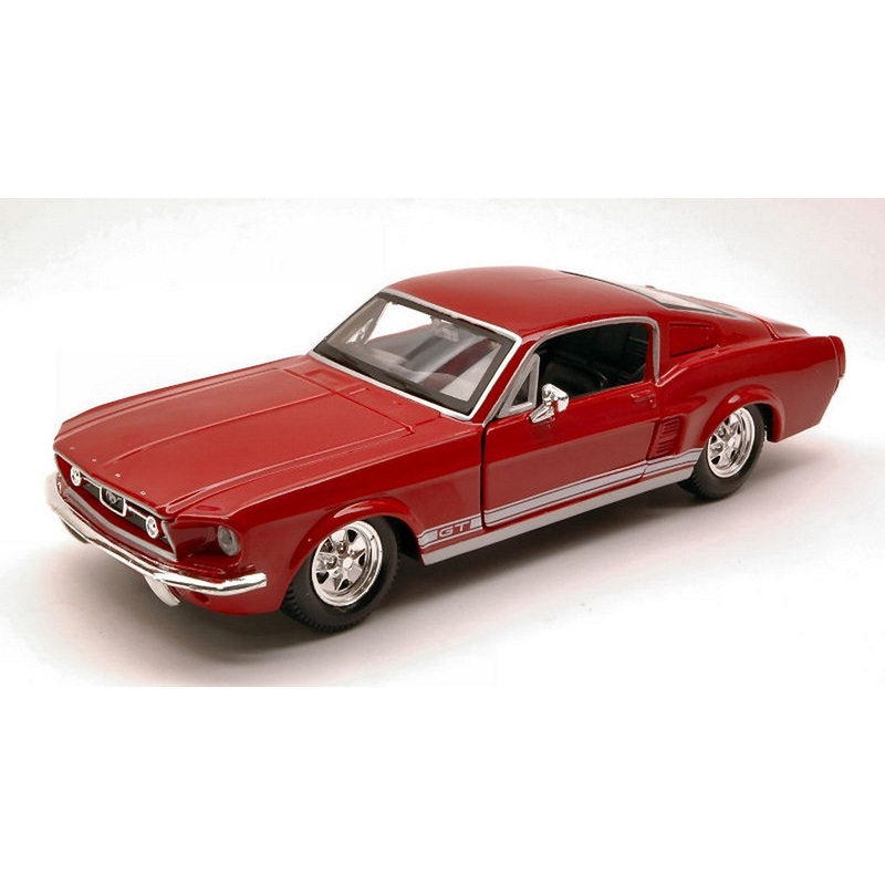 SCALE MODEL COMPATIBLE WITH FORD MUSTANG GT 1967 RED 1:24 MAISTO MI31260R