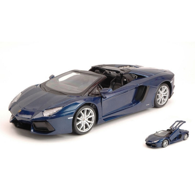 SCALE MODEL COMPATIBLE WITH LAMBORGHINI AVENTADOR LP 700-4 ROADSTER 2012 BLUE 1:24 MAISTO MI31504