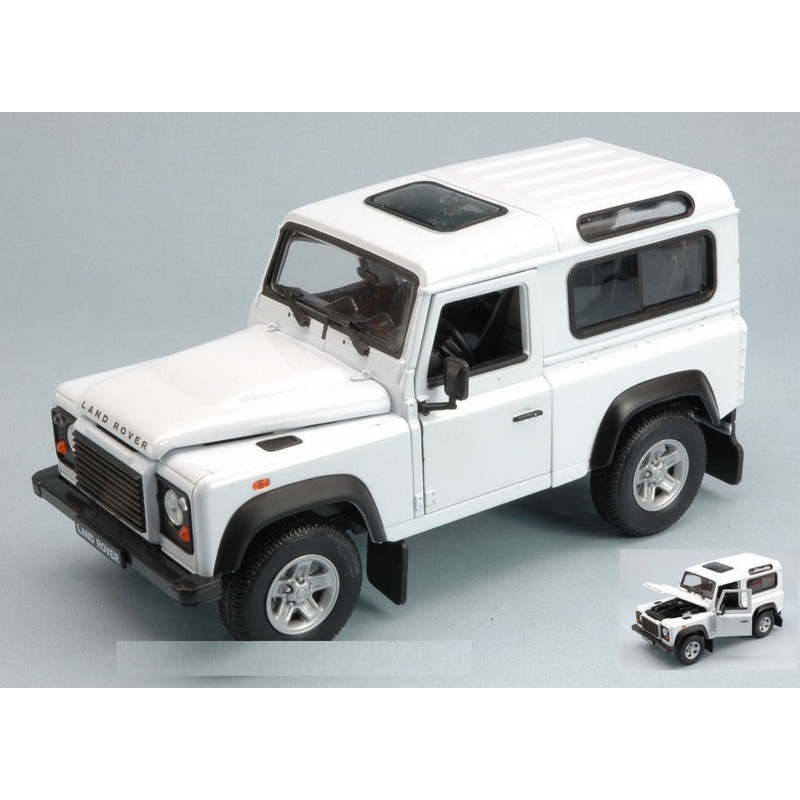 SCALE MODEL COMPATIBLE WITH LAND ROVER DEFENDER 90 1984 WHITE 1:24 WELLY WE0342