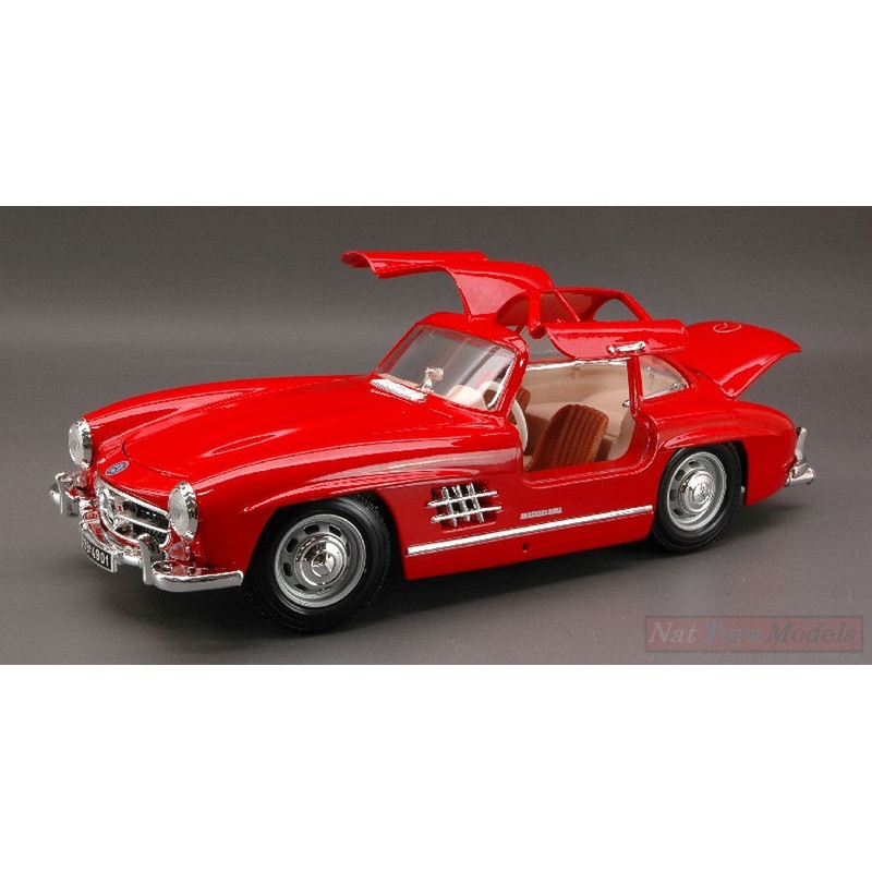 SCALE MODEL COMPATIBLE WITH MERCEDES 300 SL 1954 RED 1:24 BURAGO BU22023R