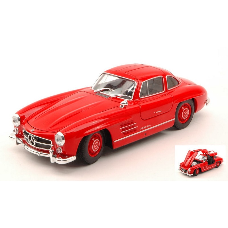 SCALE MODEL COMPATIBLE WITH MERCEDES 300 SL 1954 RED 1:24 WELLY WE24064R