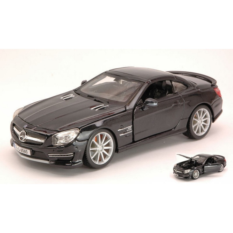 SCALE MODEL COMPATIBLE WITH MERCEDES SL 65 AMG 2009 BLACK 1:24 BURAGO BU21066BK