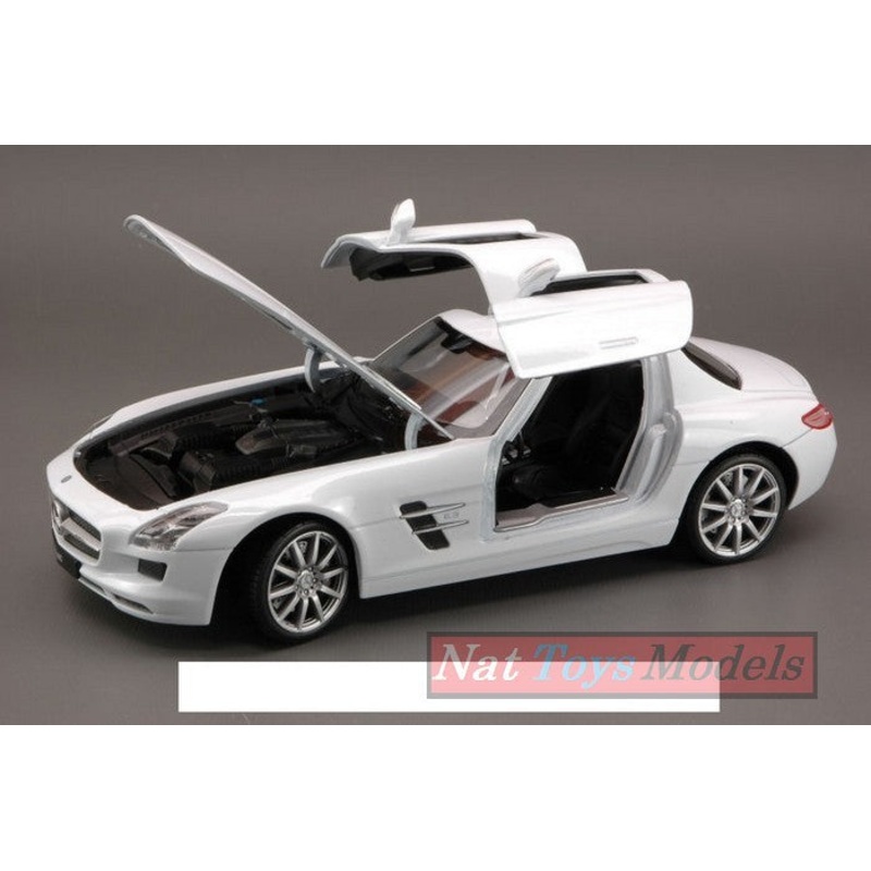 SCALE MODEL COMPATIBLE WITH MERCEDES SLS AMG 2009 WHITE 1:24 WELLY WE4245
