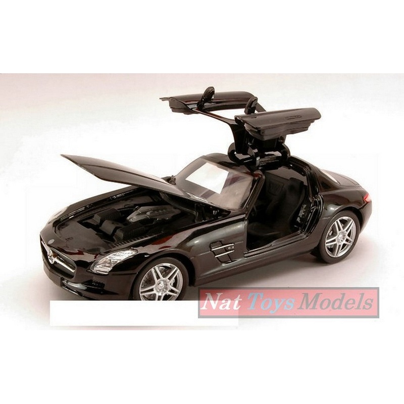 SCALE MODEL COMPATIBLE WITH MERCEDES SLS AMG 2010 BLACK 1:24 NEW RAY NY71196BK