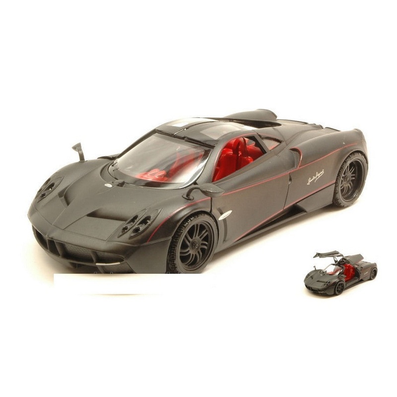 SCALE MODEL COMPATIBLE WITH PAGANI HUAYRA SATIN SERIES MATT BLACK 1:24 MOTORMAX MTM79502