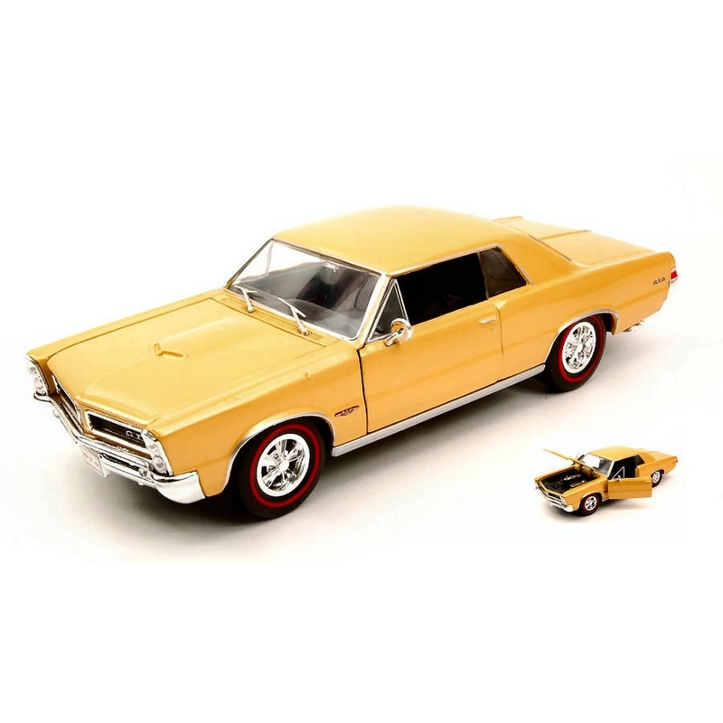 SCALE MODEL COMPATIBLE WITH PONTIAC GTO 1965 GOLD 1:24 WELLY WE2501G