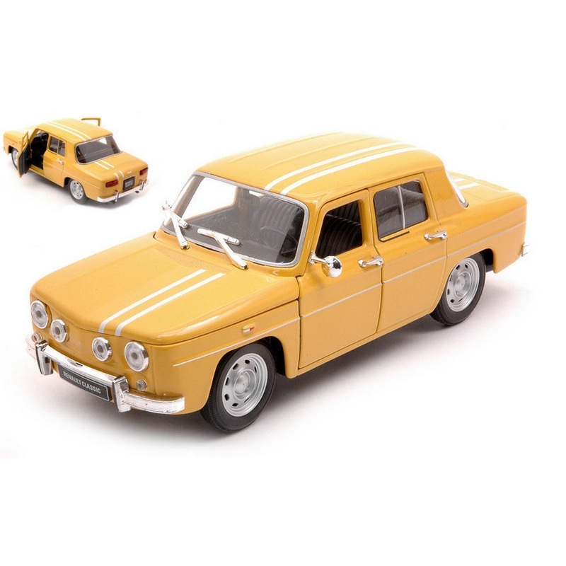 SCALE MODEL COMPATIBLE WITH RENAULT R8 GORDINI 1964 YELLOW/WHITE 1:24 WELLY WE0324