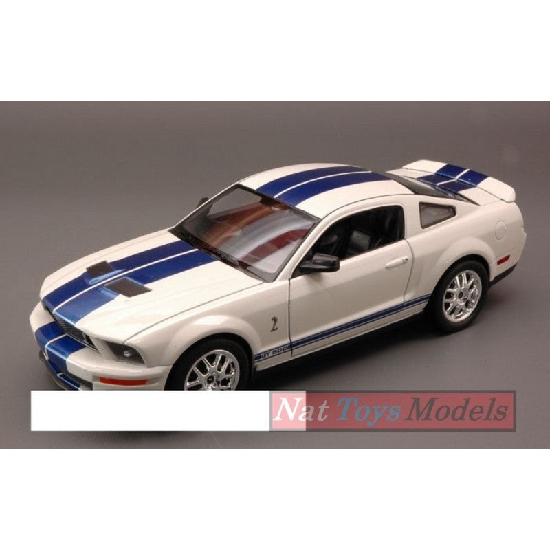 SCALE MODEL COMPATIBLE WITH SHELBY COBRA GT 500 2007 WHITE 1:24 WELLY WE1543