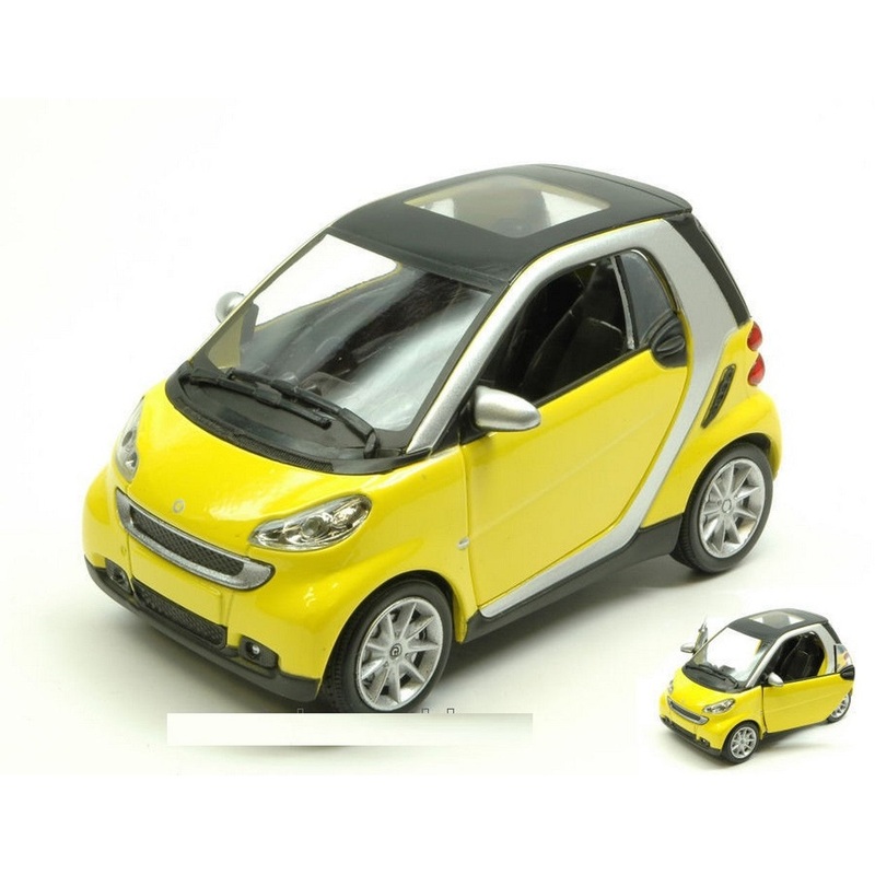 SCALE MODEL COMPATIBLE WITH SMART FORTWO II SERIES 2007 YELLOW 1:24 NEW RAY NY71033Y