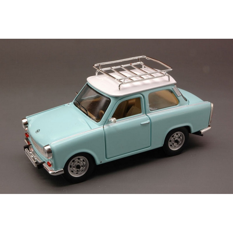 SCALE MODEL COMPATIBLE WITH TRABANT 601 S DELUXE 1963 LIGHT BLUE 1:24 YAT MING YM24217AZ