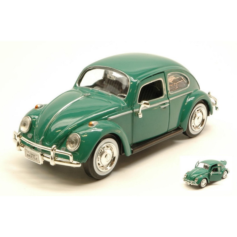 SCALE MODEL COMPATIBLE WITH VW BEETLE 1966 GREEN 1:24 MOTORMAX MTM73223GN