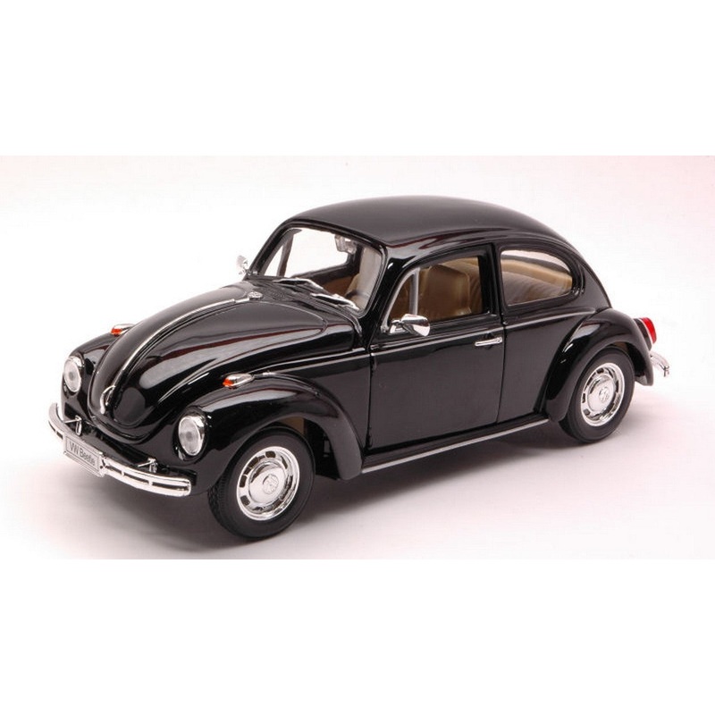 SCALE MODEL COMPATIBLE WITH VW BEETLE 1968 BLACK 1:24 WELLY WE1624