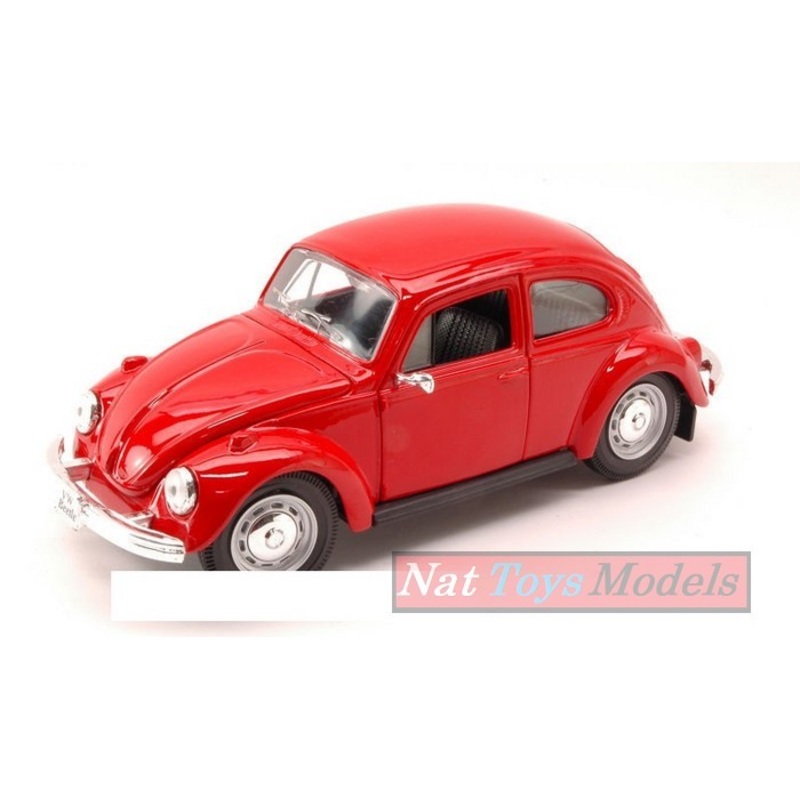 SCALE MODEL COMPATIBLE WITH VW BEETLE 1973 RED 1:24 MAISTO MI31926
