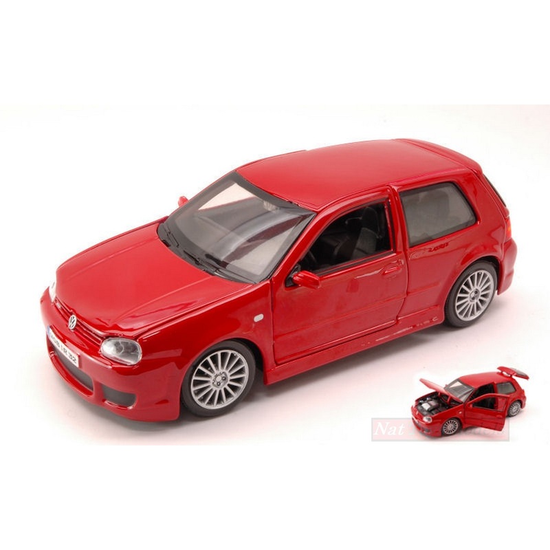 SCALE MODEL COMPATIBLE WITH VW GOLF R32 2002 RED 1:24 MAISTO MI31290R
