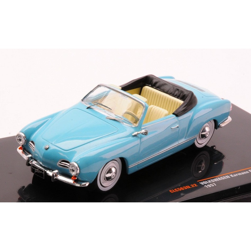 MODELLINO SCALA COMPATIBILE CON VW KARMANN GHIA 1955 LIGHT BLUE 1:43 IXO MODEL CLC563