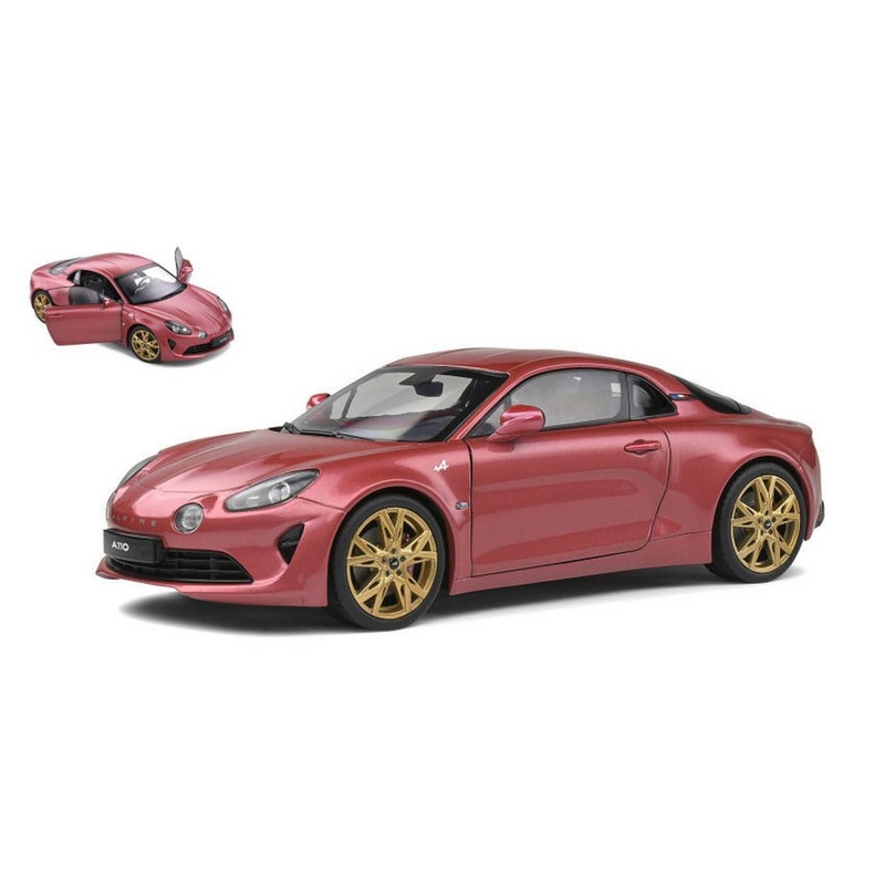 SCALE MODEL COMPATIBLE WITH ALPINE A110S HERITAGE COLORS ROSE BRUYERE 2021 1:18 SOLID SL1801611
