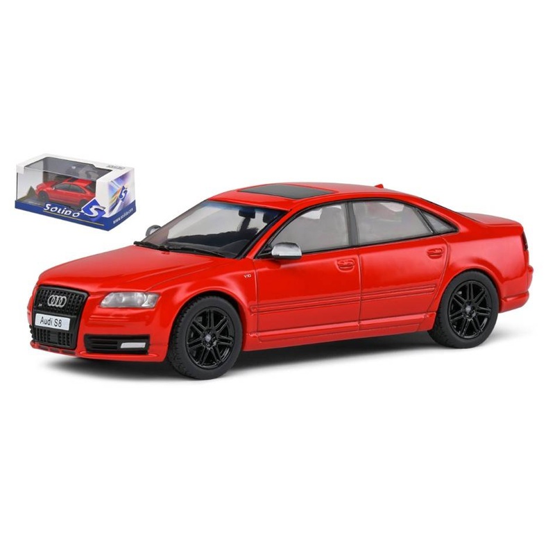 SCALE MODEL COMPATIBLE WITH AUDI S8 D3 2010 RED W/BLACK LINE 1:43 SOLID SL4313304