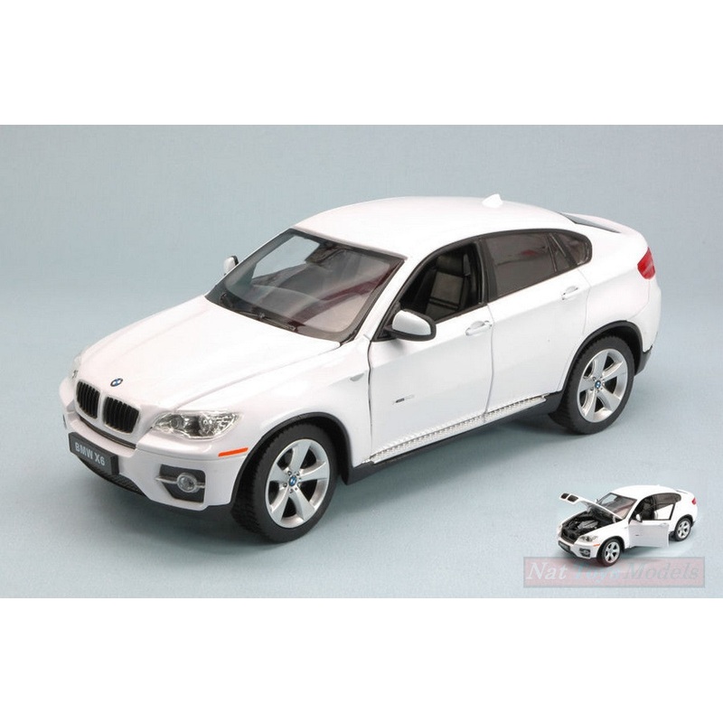 SCALE MODEL COMPATIBLE WITH BMW X6 2010 WHITE 1:24 RASTAR RAT41500W
