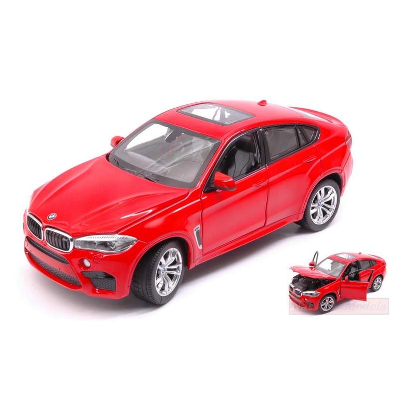 SCALE MODEL COMPATIBLE WITH BMW X6 M 2018 RED 1:24 RASTAR RAT56600R