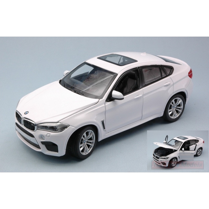 SCALE MODEL COMPATIBLE WITH BMW X6 M 2018 WHITE 1:24 RASTAR RAT56600W