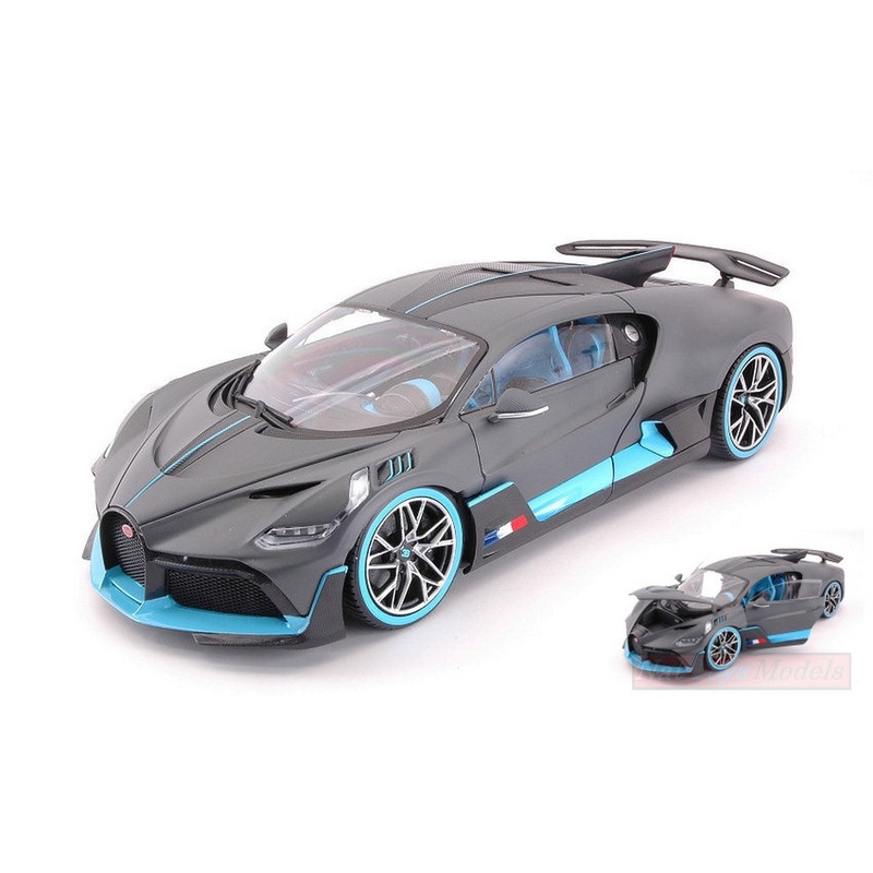 SCALE MODEL COMPATIBLE WITH BUGATTI DIVO CARBON/AZUR 1:18 BURAGO BU11045Z