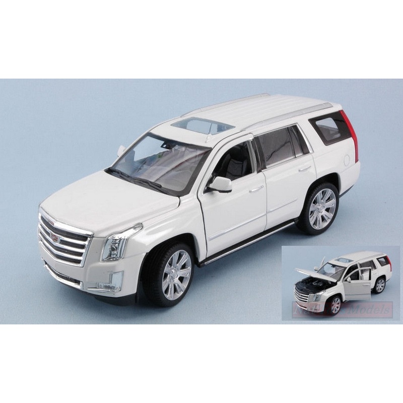 SCALE MODEL COMPATIBLE WITH CADILLAC ESCALADE WHITE 1:24 WELLY WE24084W