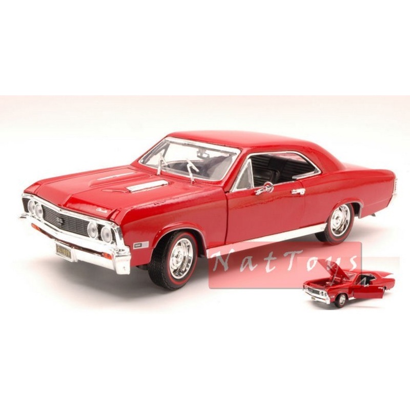 SCALE MODEL COMPATIBLE WITH CHEVELLE SS 396 RED 1:18 MOTORMAX MTM73104R