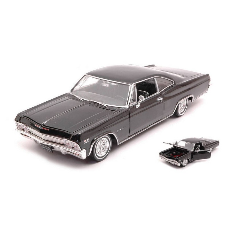 SCALE MODEL COMPATIBLE WITH CHEVROLET IMPALA SS 396 TUNING BLACK 1:24 WELLY WE22417LR-BK