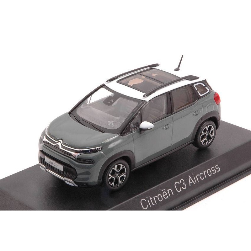 SCALE MODEL COMPATIBLE WITH CITROEN C3 AIRCROSS 2021 KAKY GRAY & WHITE ROOF 1:43 NOREV NV155335