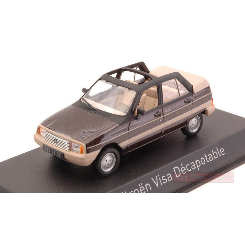 SCALE MODEL COMPATIBLE WITH CITROEN VISA DECAPOTABLE 1984 VISON BROWN 1:43 NOREV NV150943