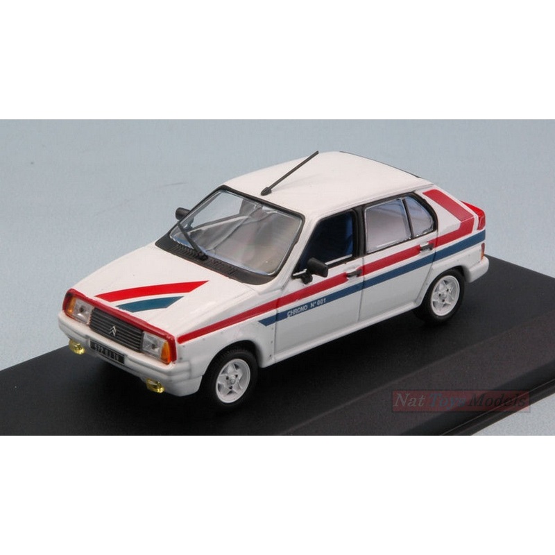 SCALE MODEL COMPATIBLE WITH CITROEN VISA II CHRONO 1982 WHITE/RED/BLUE 1:43 NOREV NV150942